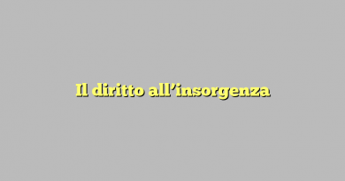 Il diritto all’insorgenza