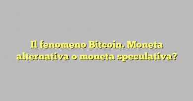 Il fenomeno Bitcoin. Moneta alternativa o moneta speculativa?