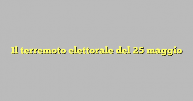 Il terremoto elettorale del 25 maggio