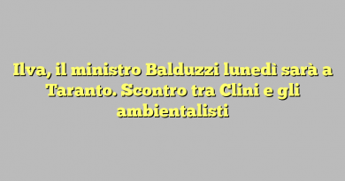 Ilva, il ministro Balduzzi lunedì sarà a Taranto. Scontro tra Clini e gli ambientalisti