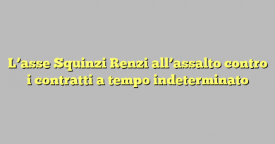 L’asse Squinzi Renzi all’assalto contro i contratti a tempo indeterminato