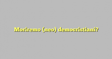 Moriremo (neo) democristiani?