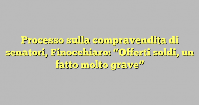 Processo sulla compravendita di senatori, Finocchiaro: “Offerti soldi, un fatto molto grave”