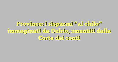 Province: i risparmi “al chilo” immaginati da Delrio, smentiti dalla Corte dei conti