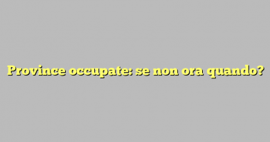 Province occupate: se non ora quando?