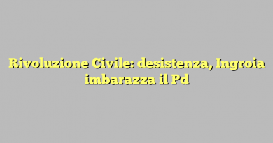 Rivoluzione Civile: desistenza, Ingroia imbarazza il Pd