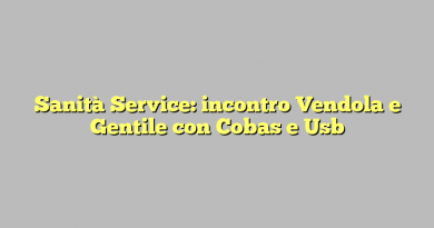 Sanità Service: incontro Vendola e Gentile con Cobas e Usb