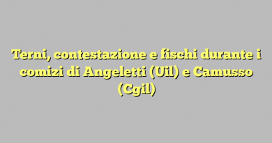 Terni, contestazione e fischi durante i comizi di Angeletti (Uil) e Camusso (Cgil)