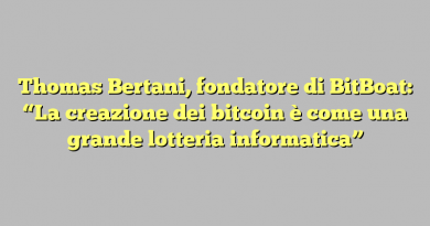 Thomas Bertani, fondatore di BitBoat: “La creazione dei bitcoin è come una grande lotteria informatica”