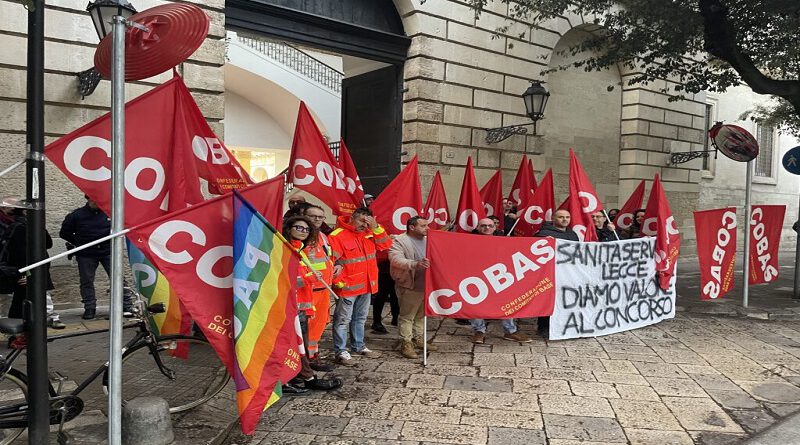Asl di Lecce: nuove linee guida Regione Puglia e sit-in Cobas